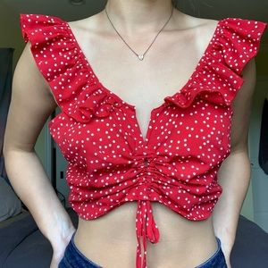 Red Crop Top